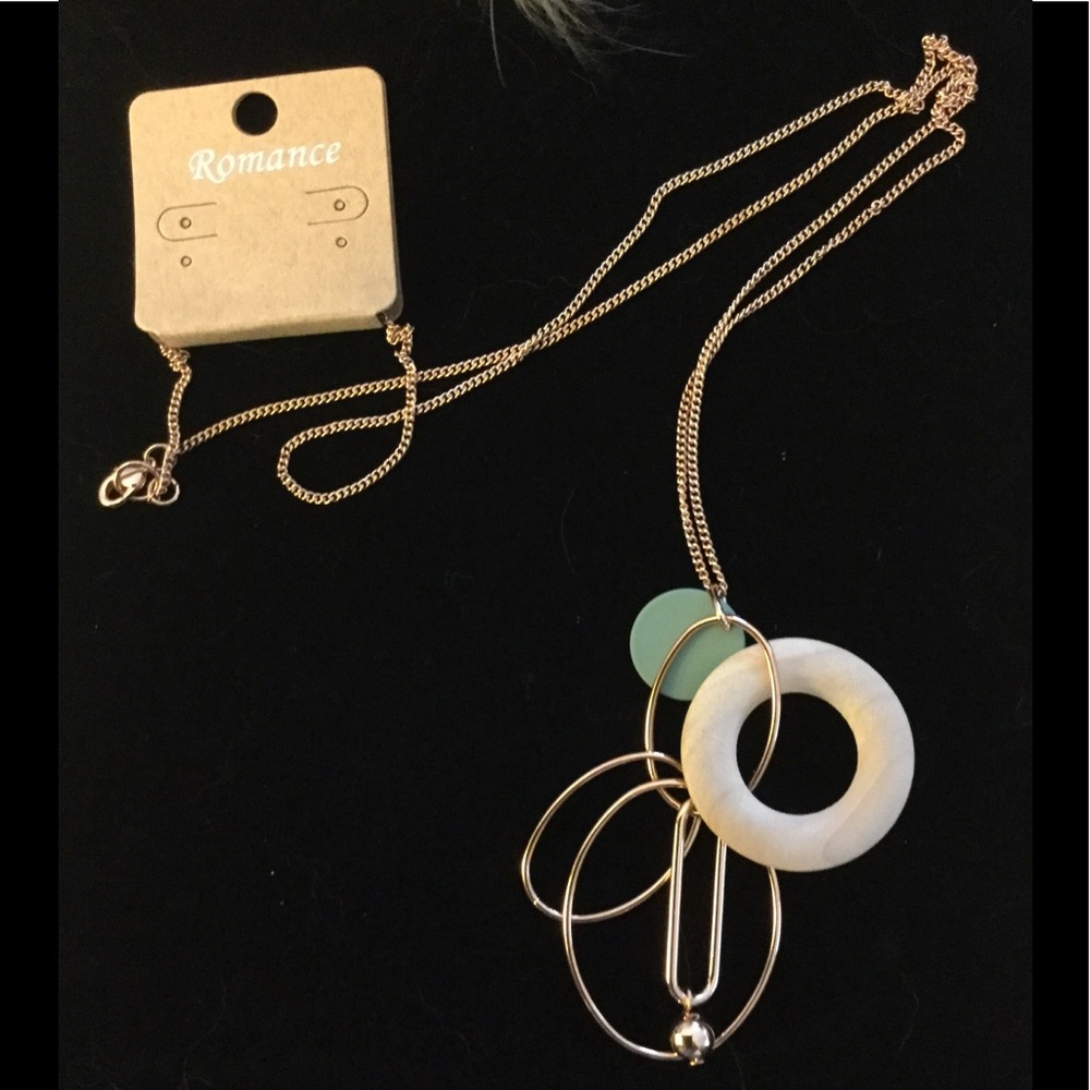 New rose gold tone necklace 30in drop